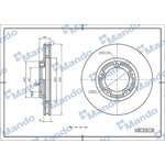 MBC030137, Диск тормозной HYUNDAI Starex H-1 (01-) передний (1шт.) MANDO