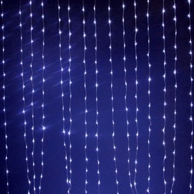 Фото 1/2 Гирлянда Водопад 2,2х1,5 метра 300 светодиодов, синий, с эффектом стекания LDCL300C-B
