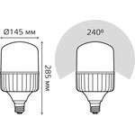 Gauss Лампа Elementary T160 100W 9500lm 4000K E40 LED