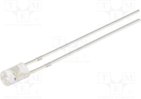 OSY5PA3HE1B-5V, LED; 3mm; yellow; 500?750mcd; 140°; Front: flat; 5V; Pitch: 2.54mm