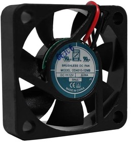 OD4010-24MB, DC Fans DC Fan, 40x40x10mm, 24VDC, 6CFM, 0.08A, 20dBA, 4800RPM, Dual Ball, Lead Wires