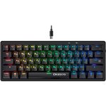DEFENDER DEMIOS Игровая клавиатура чёрная (USB, TNT Pink, RGB подсветка, 61 кл. ...