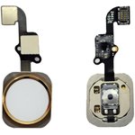 Кнопка (механизм) "Home" для iPhone 6 с толкателем и шлейфом (золото)