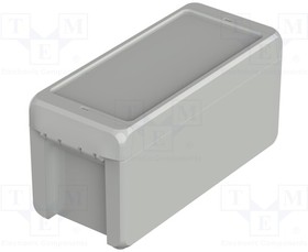 B 180809 ABS 7035, Enclosure: multipurpose; X: 80mm; Y: 191mm; Z: 90mm; BOCUBE; ABS; grey