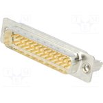 DTS25PY/2M86UN, Разъем D-Sub; PIN: 25; гнездо; "папа"; на PCB,клипса на PCB ...