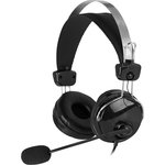 A4Tech HS-7P, Черный {Гарнитура стерео, монитор. типа, закрытые, рег ...