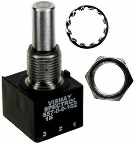 657BR0102, Industrial Motion & Position Sensors 5/8"SQ 1Kohms 20% Round SS Shaft