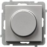 Ospel Sonata Серебро матовое Светорегулятор поворотно-нажимной для нагрузки лампами накаливания, галогенными и LED