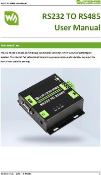 RS232 TO RS485 (for EU), Изолированный преобразователь RS232 в RS485 ...