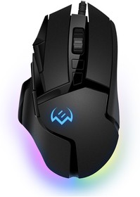 Фото 1/7 SVEN RX-G975 чёрная Игровая мышь (10 кнопок, 10000 dpi, USB, PIXART 3325, RGB подсветка)