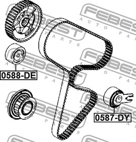 Фото 1/6 0588DE, Ролик обводной MAZDA 3 BK 03-08