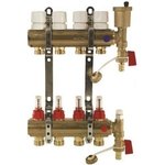 Коллекторная группа 1x3/4 EK- 2 выхода с расходомерами, 6 bar, воздухоспускники ...