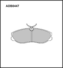 ADB0447, Колодки тормозные дисковые | перед |