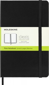 Фото 1/5 Блокнот Moleskine CLASSIC QP052 Medium 115x180мм 208стр. нелинованный твердая обложка черный