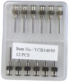 VCB14050, Наконечник дозатора TS 14G X 1/2" нерж. сталь 1.6 x 2.10мм (12шт)