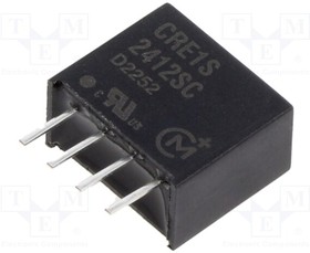 CRE1S2412SC, Isolated DC/DC Converters - Through Hole 1W 24-12V SIP SINGLE