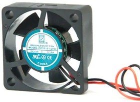 OD3010-05HB, DC Fans DC Fan, 30x30x10mm, 5VDC, 4.6CFM, 0.17A, 31dBA, 10000RPM, Dual Ball, Lead Wires
