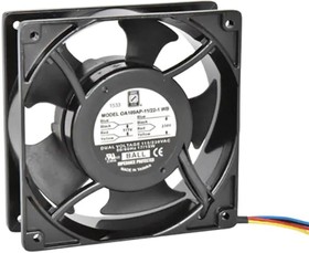 OA109AP-11/22-3WB, AC Fans Axial Fan, 120x120x38mm, 115/230VAC, 53CFM, 8W, 27dBA, 1400RPM, Ball, Lead Wires