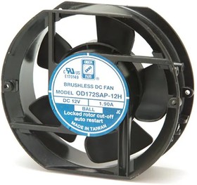 OD172SAP-24HHB, DC Fans DC Fan, 172x150x51mm, 24VDC, 300CFM, Ball Bearing, Lead Wires