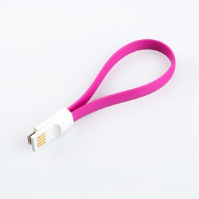 Фото 1/3 USB Дата-кабель на магните Micro USB (розовый/коробка)