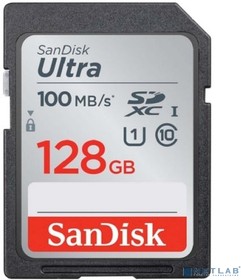 Фото 1/2 SecureDigital 128GB SanDisk SDHC Class10 (SDSDUNR-128G-GN3IN)