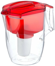 Фото 1/10 Кувшин-фильтр для очистки воды АКВАФОР "Гарри А5", 3,9 л, со сменной кассетой, красный, 501734