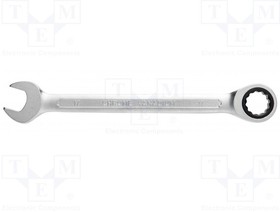 HT1R017, Ключ; комбинированный,с трещоткой; 17мм; хром-ванадиевая сталь