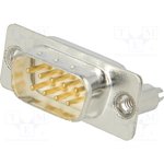 DTS09PY/2M86UN, Разъем D-Sub; PIN: 9; гнездо; "папа"; на PCB,клипса на PCB; прямой; THT