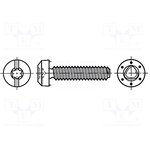 B4X6/BN14551, Винт; для металла; 4x6; Головка: цилиндрическая; Torx®,прямой