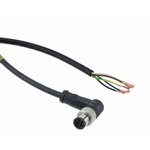 1211930007, Sensor Cables / Actuator Cables M12 90DEG CRDST 5P 22AWG PUSH/LOCK BRAD