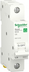 Schneider Electric RESI9 Автоматический выключатель (АВ) С 6А 1P 6000A