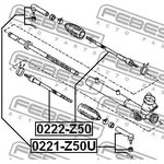 0222-z50, ТЯГА РУЛЕВАЯ (NISSAN MURANO Z50 2002-2007) FEBEST