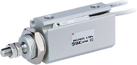 CDJP2B16-25D, Pneumatic Piston Rod Cylinder - 16mm Bore, 25mm Stroke, CJP2 Series, Double Acting