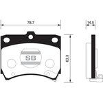 SP1049, SP1049_колодки дисковые передние!\ Mazda 121 1.3 90-96/323 1.3-1.8/1.7D 89-98