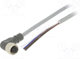CONE14NF-A2P, Соединительный кабель; PIN: 4; угловой; 2м; M12; 250ВAC; 4А; PUR