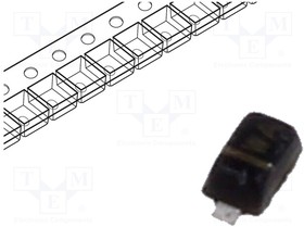 BZX584C5V6-R1, Diode: Zener; 200mW; 5.6V; SMD; reel,tape; SOD523; single diode; 1uA