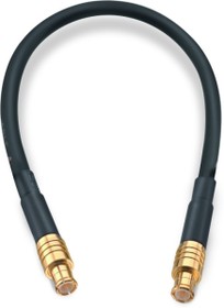 Coaxial cable, MCX plug (straight) to MCX plug (straight), 50 Ω, RG-174/U, grommet black, 152.4 mm, 65506506515303