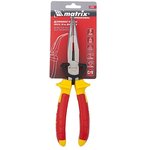 17474, Длинногубцы изогнутые Insulated, 200мм, двухкомпонентные рукоятки