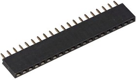 PBS-20 (DS-1023 - 1x20), Гнездо на плату 2.54мм 1х20pin прямое, Connfly | купить в розницу и оптом