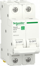Фото 1/2 Schneider Electric RESI9 Автоматический выключатель (АВ) B 20А 2P 6000A