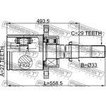 0211-J32RH, Шрус внутренний правый 29X33X27