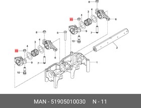 51905010030, Гайка m10x1-7-8-sw14