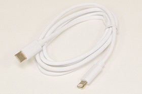 Фото 1/3 Шнур штекер USB C-штекер 8pin[AppilelLightning], 1,0м, белый