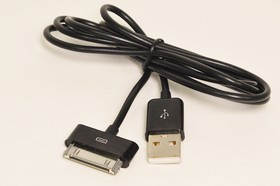 Фото 1/2 Шнур штекер USB A-штекер 30pin[AppleiPhone4], 1,0м, черный