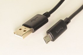 Фото 1/3 Шнур штекер USB A-штекер micro B 5P, 1,0м, Ni, черный, X88/HOCO