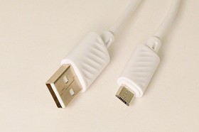 Фото 1/3 Шнур штекер USB A-штекер micro B 5P, 1,0м, Ni, белый, X88/HOCO