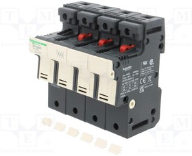 DF143NC, Fuse base; for DIN rail mounting; Poles: 3+N
