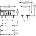 PCB terminal, 4 pole, pitch 5 mm, AWG 28-14, 10 A, spring-clamp connection ...