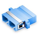 36A-S2-2S-02BU, Оптический адаптер OS2, дуплекс SC, с фланцами, синий
