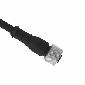 MQDC1-501.5, Sensor Cables / Actuator Cables Cordset A-Code M12 Single Ended; 5-pin Straight Female Connector; 0.5 m (1.64 ft) in Length; Bl